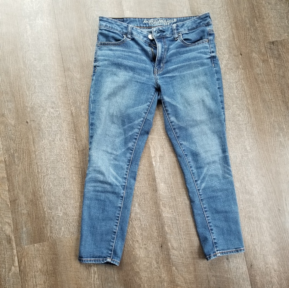 AE High rise crop super stretch jeggings